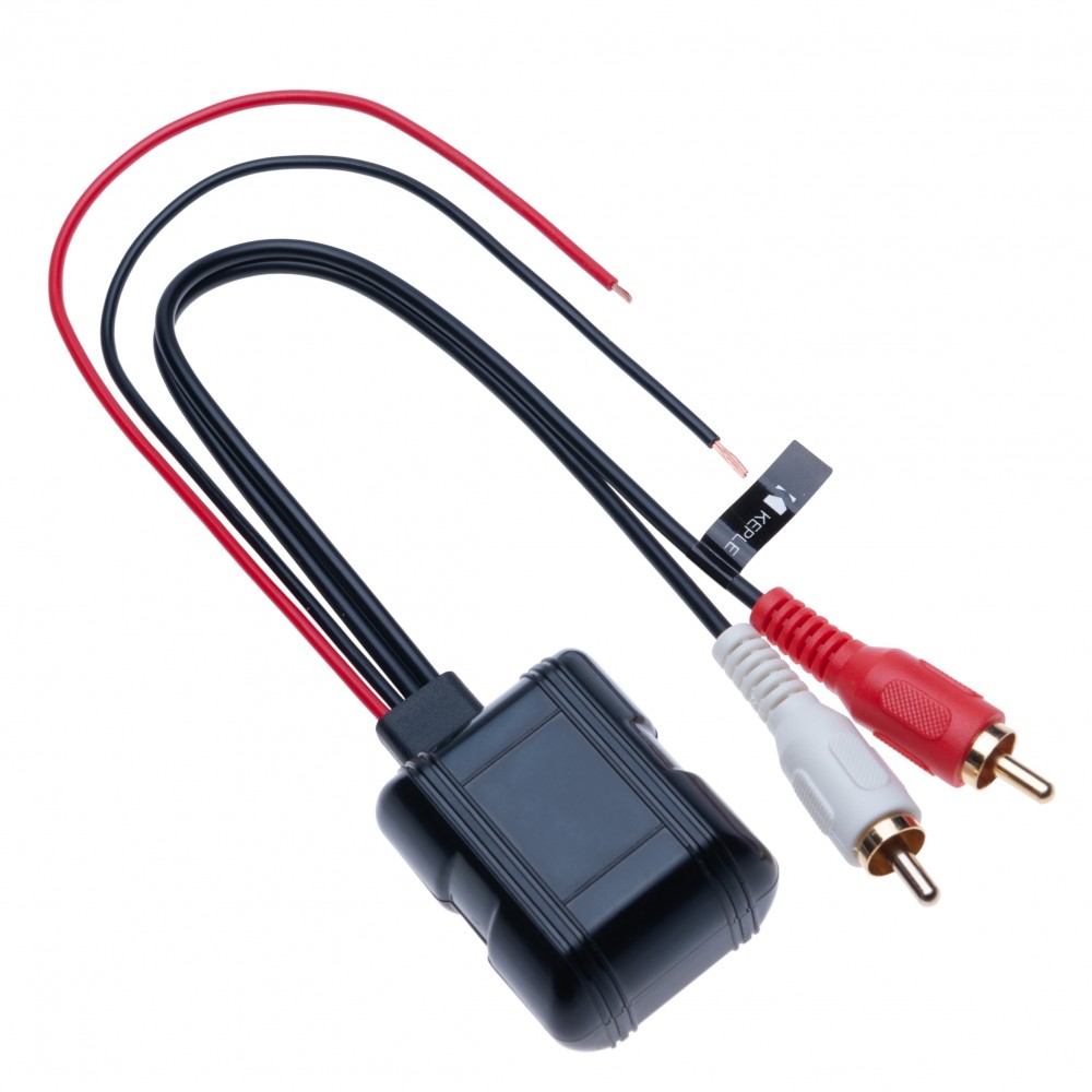 Universal Car Bluetooth to 2 RCA Male AUX In Audio Input Cable Cord Lead Wire Harness | Wireless Connection Adapter for vechicle Radio music | Receiver Module for CD Changer | 12V