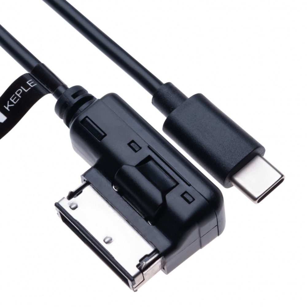 AMI to USB C Music Interface MP3 Adapter Audio Adaptor Compatible with Audi A3, A4, S4, A5, S5, S6, A8, S8, A8-L, Q3, Q5, Q7, TT, R8, VW Jetta, Golf Mk6, Passat Tiguan Touareg Wagon Skoda Seat | 40cm