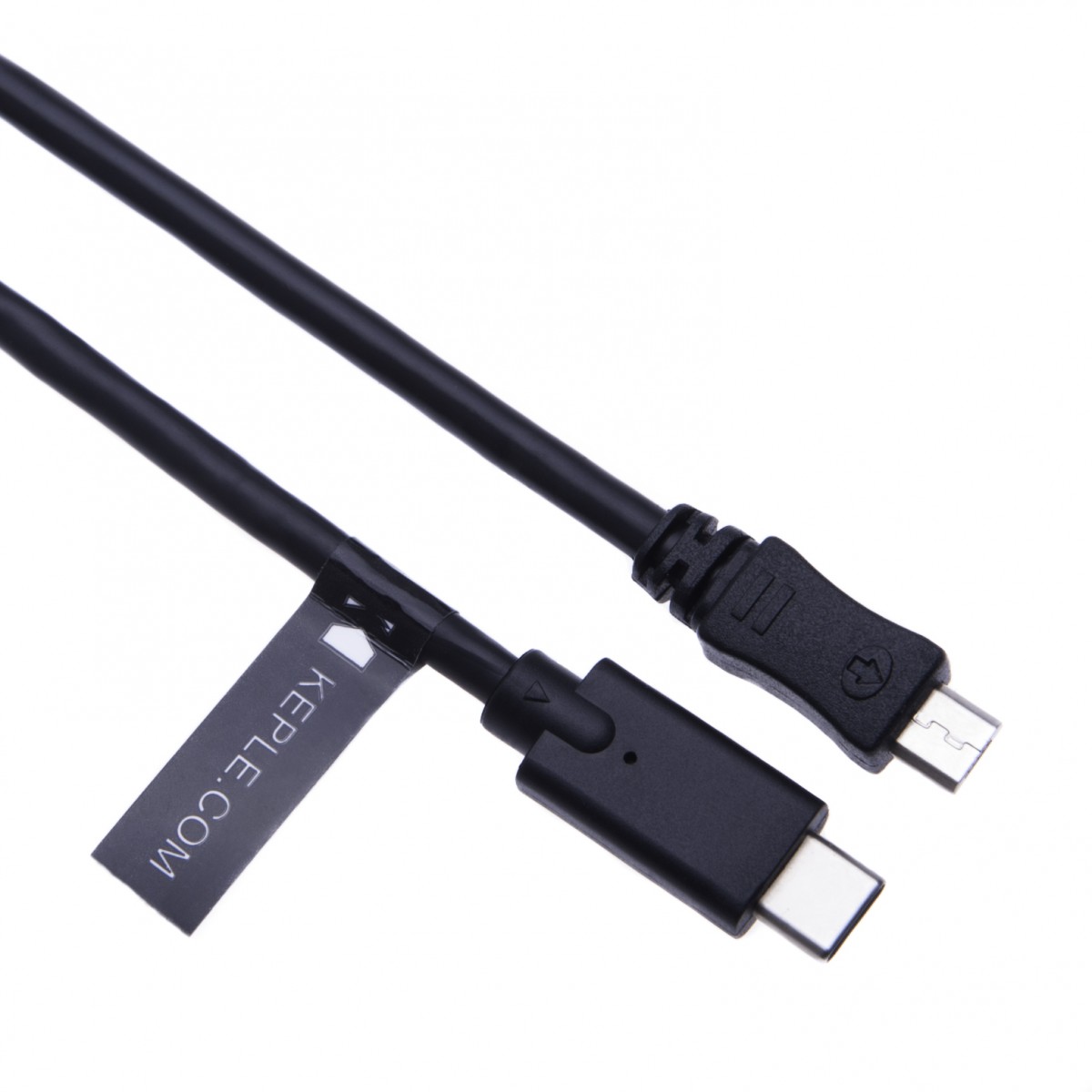 Micro-B to Type-C by Keple | USB-C to USB-B | Charging and Syncing Cable for Huawei Lite / P9 Lite / P8 | 1m Black Keple.com