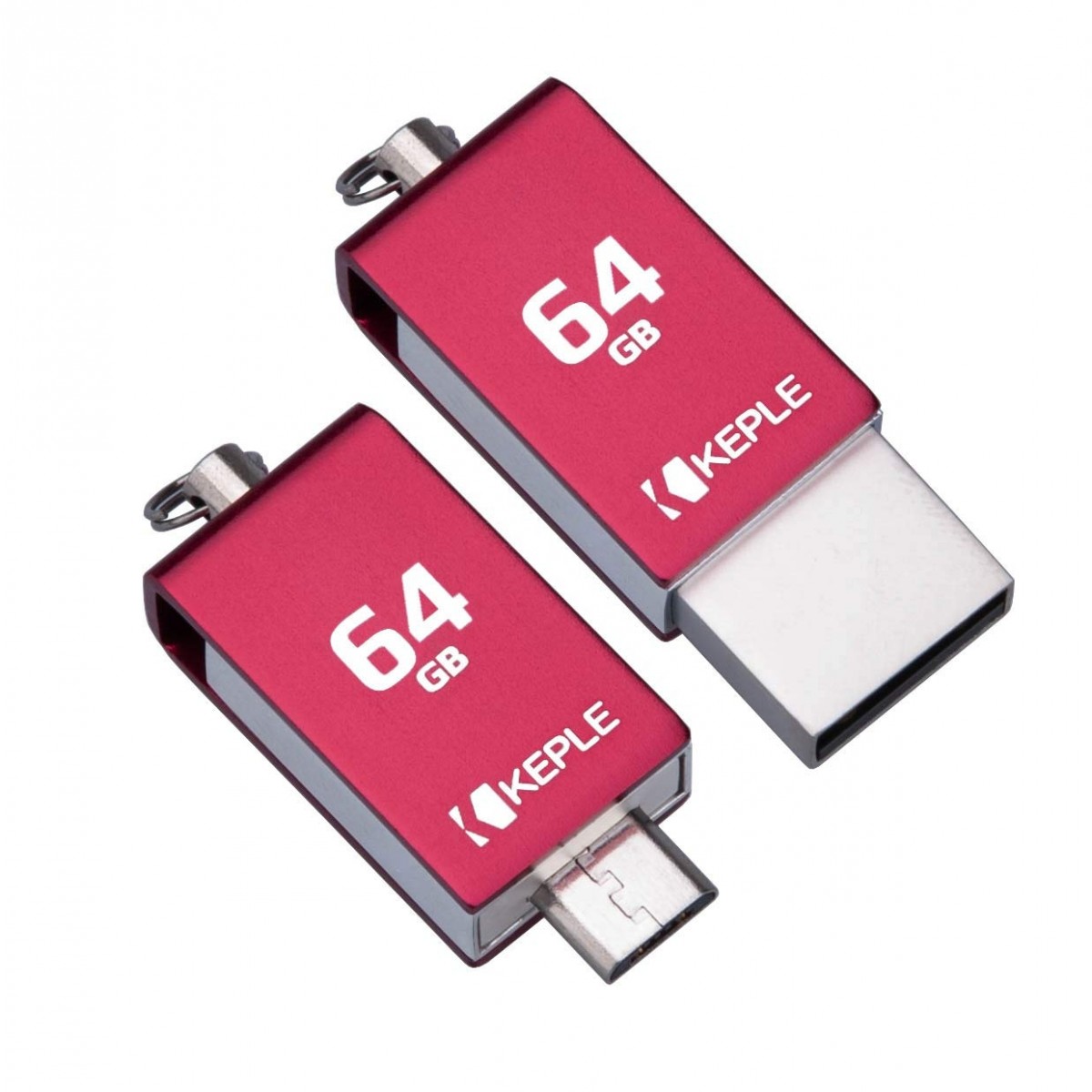 telt Ballade Blot 64GB USB Stick Red OTG to Micro USB 2 in 1 Pen Flash Drive Memory Stick