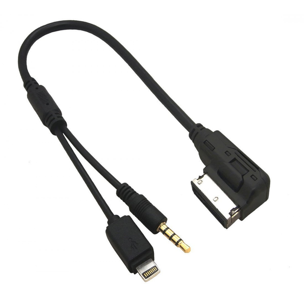 Eidoct AMI MMI 3,5 mm AUX 8 Pin Ladeadapter Kabel für iPhone 5 5S 6 6S Plus iPod iPad passend für Audi A3 A4 A5 A6 A8 Q5 Q7 