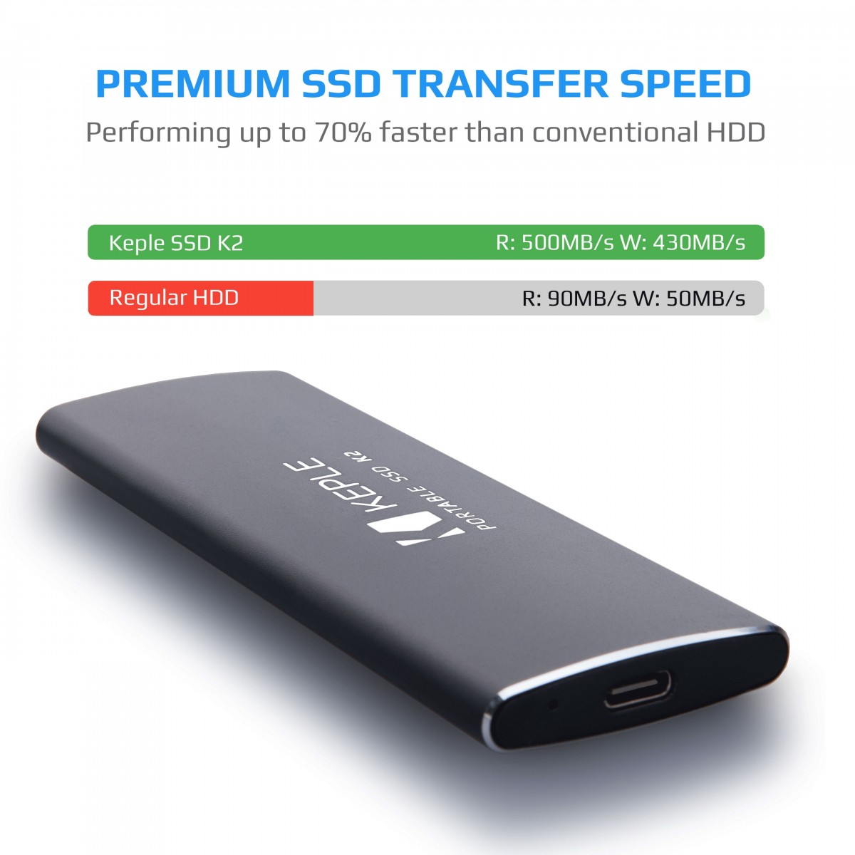 External SSD Solid Sate Drive 240GB Compatible with PC Laptop, Macbook,  Tablet, Android Smartphone, Desktop, Xbox One, Chromebook, HP, ASUS, Dell,  Gaming Portable USB C 3.1 Backup Hard Drive Memor