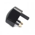 AC UK 3 Pin USB Travel Charger (5V/1A/Black)