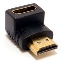 Adaptor HDMI Male/Female, 90Degree(S/S), Gold plated, Black