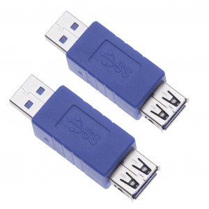 2 Pieces Quick Speed USB 3.0 Male to Female Adapter for Computers, Laptops, Printers, Hard Drives