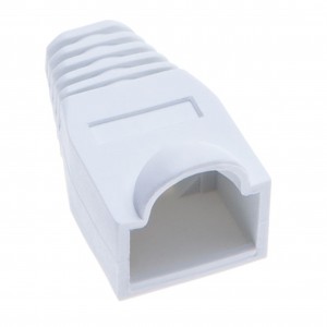 RJ45 Crimp Boot Covers By Keple | Plastic Ethernet Network Wire LAN Strain Connector Ends Caps for Cat6 Cat5 Cable | Pack of 20 PCS White Plug Covers