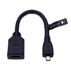 HDMI Cable, MICRO D Male to HDMI Female - 15cm