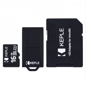16GB Micro SD Memory Card by Keple | MicroSD Class 10 For HD Videos and Photos | 16 GB SDHC UHS-1 U1 (USB and SD Adapter Included)