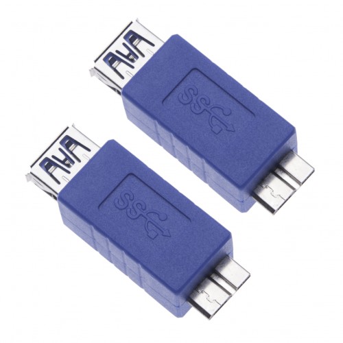 2 Pieces USB 3.0 Female to Micro B Male Adapter for Computers, Laptops, External Hard Drives a