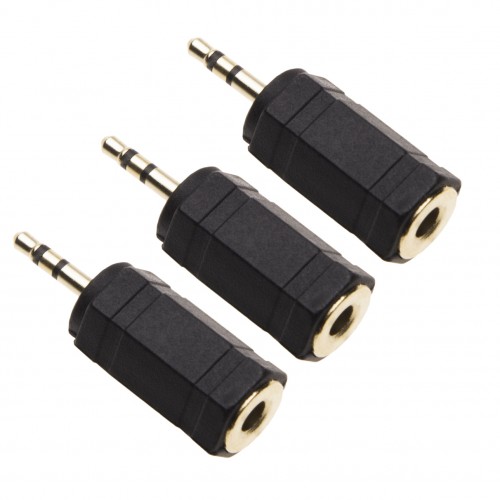 3 Pack 3.5mm to 2.5mm adapter 3.5 mm Female to 2.5 mm Male Headphones Socket Jack Stereo Adaptor AUX Audio Cable Connector a