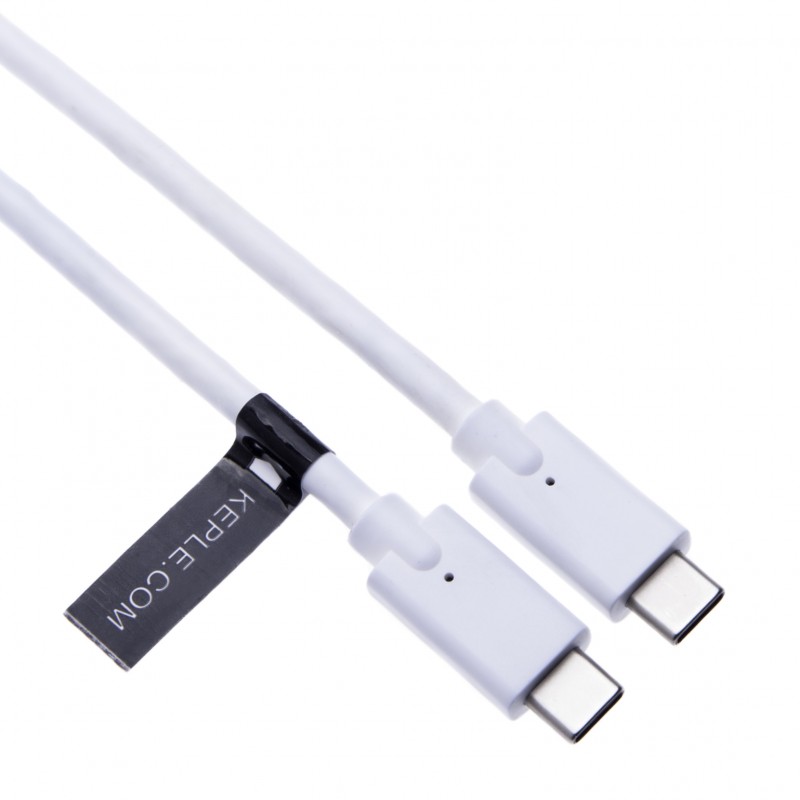 C to C Cable by Keple | C-USB Charger, USB 3.1 Charging Lead Compatible with Google ChromeBook Pixel 2 / New Apple Macbook Pro 12 13 15 Inch / Acer Aspire Switch 11 V / Huawei Matebook E / X Notebook Laptop | Supports up to 60W PD 3A Fast Quick Charge (1m