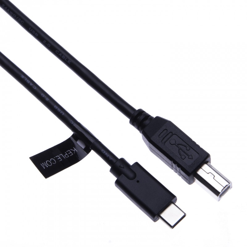 Type C to USB B Printer Cable Cord (Thunderbolt 3 Compatible) for Brother Canon Dell Fujitsu IOGEAR Zebra to MacBook Google Chromebook Pixel Lenovo Yoga 900 Dell XPS ASUS ZenBook | 3m/10ft