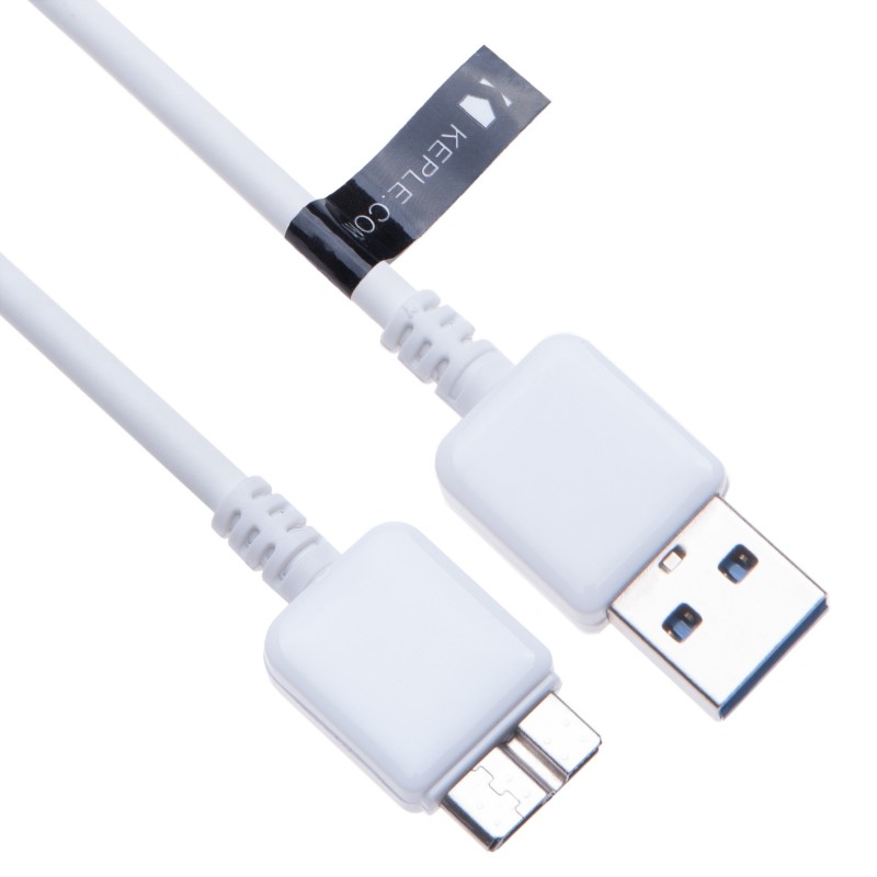 USB Micro-B Cable Compatible with Western Digital My Passport, Ultra Exclusive Edition, Air Portable, Exclusive, My Book, Samsung M3 Slimline, D3, Hitachi HGST Touro S SSD HDD Hard Drive (1m White)