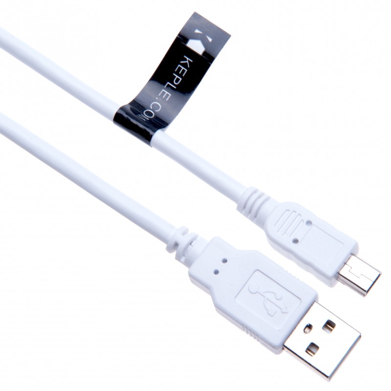 Mini USB Cable 0.5m Charger Compatible with Garmin Dash Cam 10, 20, 30, 35, 45 / Proofcam PC101, Rac NRAC02, Vantrue X2, SJCAM SJ5000X Elite, Z-Edge Z3, MIO MiVue 618, 608, 658 | Car Dash Cam (White)