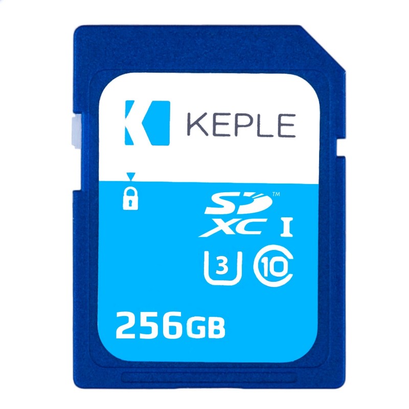 256GB SD Memory Card by Keple | High Speed SD Card for HD Videos & Photos | 256 GB Storage Class 10 UHS-III U3 SDXC 