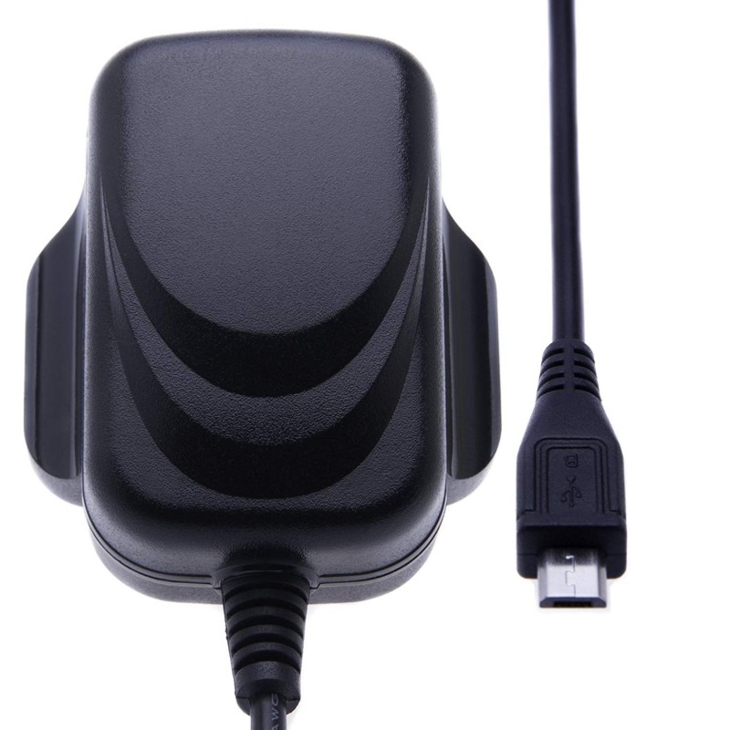 Micro USB UK Wall Mains Charger (1amp) Plug Cable Lead Power Supply for Any Device - 5.0V 1A