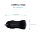 Dual Port In Car Charger + Small Pin USB Cable | for Nokia 1200, 1203, 1208, 1650, 1661 | 2x 2.4A (12/ 24V) Circuit Protection (0.6m/ 2ft) c