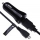 Dual Port Car Charger + Micro USB Cable for Acer Iconia One 8/ Tab 10/ Talk S/ Predator 8 2x 2.4A (12/ 24V) (0.5m/ 1.5ft) b