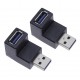 2 Pieces USB 3.0 Male to Female 90 Degrees Adapter for Computers, Laptops, Printers, Hard Drives a