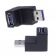 2 Pieces USB 3.0 Male to Female 90 Degrees Adapter for Computers, Laptops, Printers, Hard Drives b