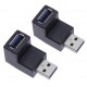 2 Pieces USB 3.0 Male to Female 270 Degrees Adapter for Computers, Laptops, Printers, Hard Drives a