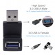 2 Pieces USB 3.0 Male to Female 270 Degrees Adapter for Computers, Laptops, Printers, Hard Drives c