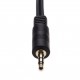 Black 3.5mm Stereo Male Jack Plug AUX-IN to 2 Male RCA Audio Cable Lead for Connecting a Laptop, Computer, Smartphone to Amplifier, Amp, HI-FI System | Gold Plated (0.25m / 0.8ft) f