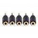 5 pack Male to Female 3.5mm Jack 3.5 Stereo to 3.5 Stereo Adapter Plug extender  e
