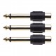 3 Pack 6.35mm Mono to RCA Phono Audio Adapter 1/4 Male Plug to 1 Female RCA Socket  Gold plated Converter  c