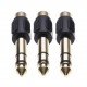 3 Pack 6.35mm to 1 RCA Adapter 1/4 Inch Connector to single Phono Stereo Jack Male to RCA Female Adaptor Gold Plated TRS Converter c