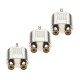 3 Pack 3.5mm Stereo Male To 2 RCA Female Adaptor for Laptop, Computer, Smartphone Connector to Amplifier, Amp, HI-FI System, AUX-IN TRS Headphones Jack Plug to 2X RCA Phono, Y Splitter Audio Converter, RIAA Compliant, Gold-Plated Adapter c
