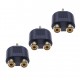 3 Pack 3.5mm Stereo Male To 2 RCA Female Adaptor for Laptop, Computer, Smartphone Connector to Amplifier, Amp, HI-FI System, AUX-IN TRS Headphones Jack Plug to 2X RCA Phono, Y Splitter Audio Converter, Gold-Plated Adapter  b