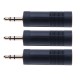 3.5 Male to 6.5 Female Stero Headphones Adapter by Keple Mini Headphone Plug Converter AUX Adaptor for Earphones Microphone Amplifier Music Player ( 1/8 jack to 1/4" Adaptor) pack of 3 c